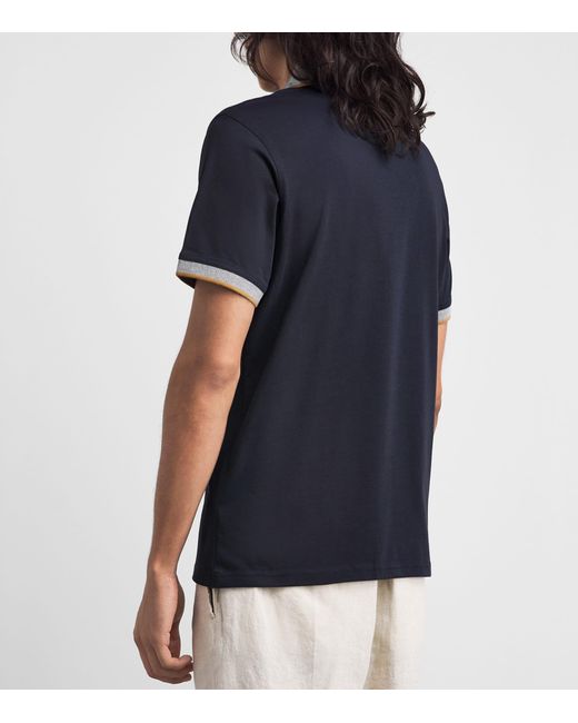Barbour Blue Cotton Polo Shirt for men