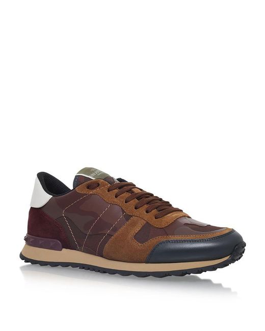 valentino orange camo sneakers
