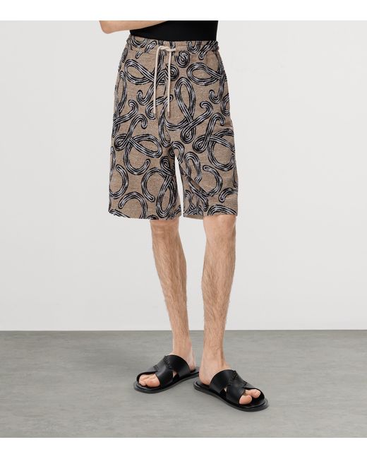 Loewe Gray X Paula's Ibiza Terry Anagram Shorts for men