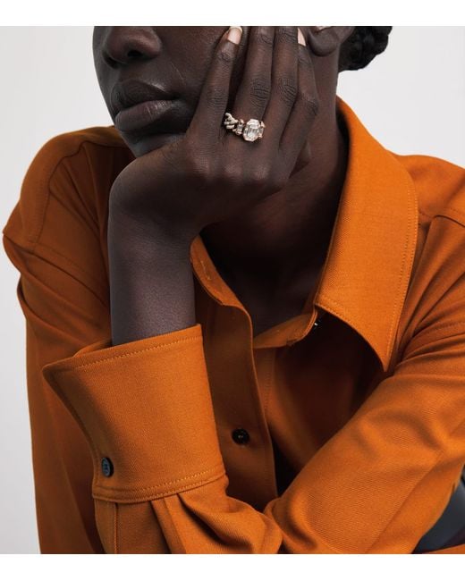 SHAY Pink And Diamond Pavé Link Ring