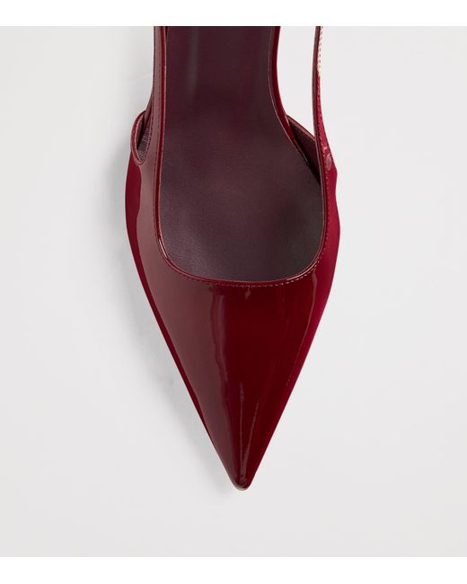 Maje Red Patent Leather Slingback Pumps 70