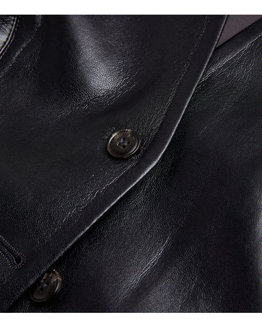 Nanushka Black Regenerated Leather Arnona Waistcoat