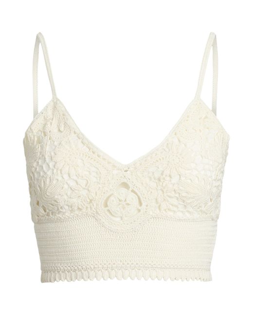 Ralph Lauren White Silk Crochet Bralette