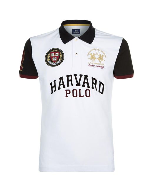 La Martina White Harvard Polo Shirt for men
