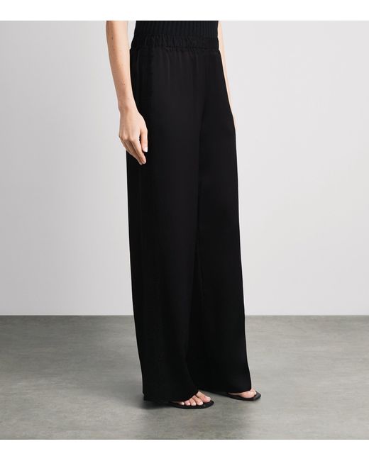 Vince Black Lace-Trim Trousers