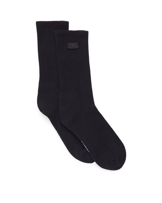 Sandro Blue Cotton-Blend Double S Socks for men