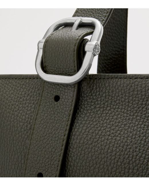 Loewe Green Grained Calfskin Loop Tote Bag for men