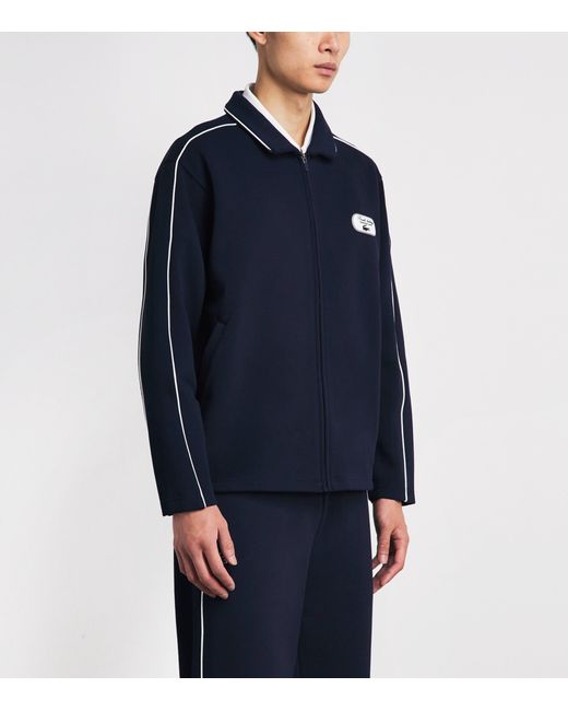 Lacoste Blue Tennis Heritage Zip-Up Sweatshirt for men
