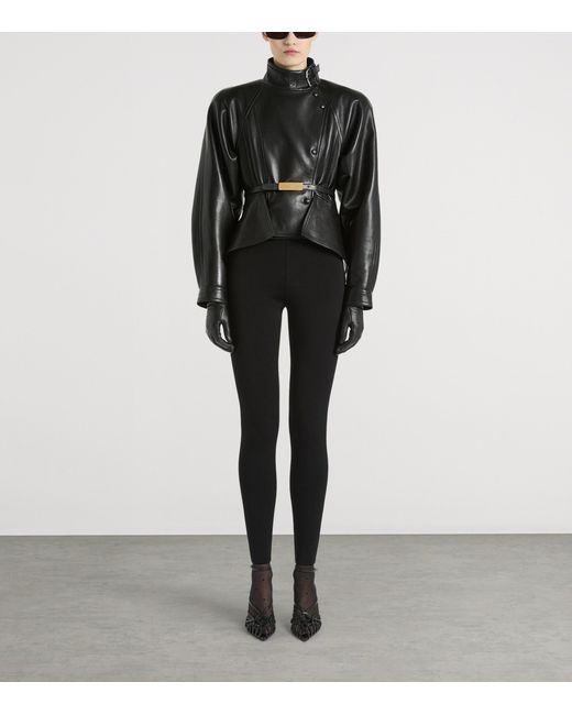 Balmain Black Jersey High-Rise Trousers