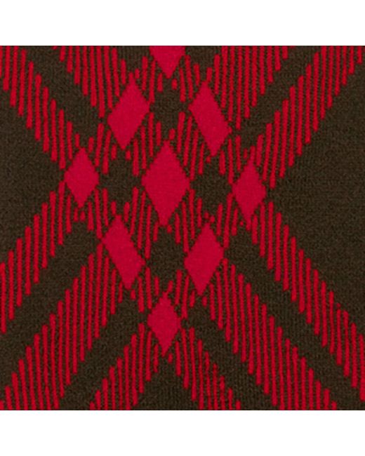 Burberry Red Wool-blend Check Tights