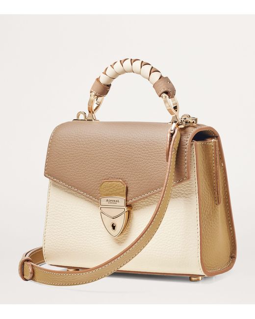 Aspinal Natural Mini Mayfair 2 Top-Handle Bag