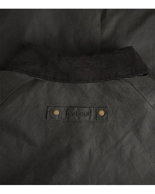 Barbour Black Short Waxed Lorden Mac Jacket for men