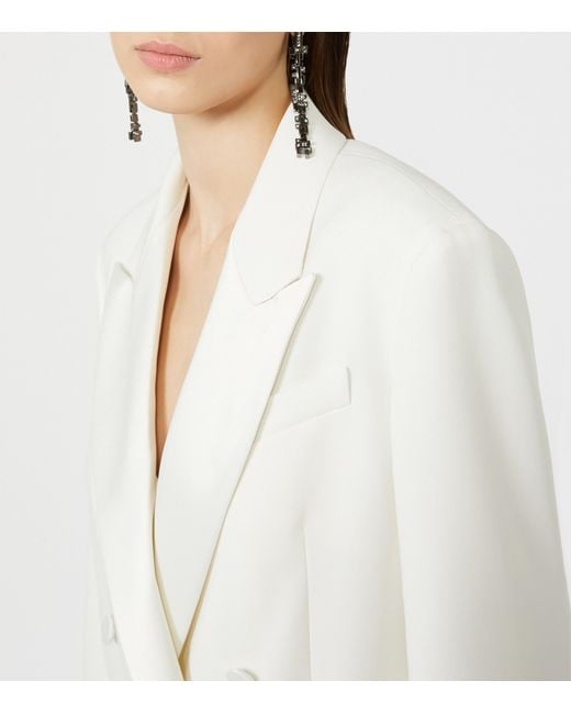 Max Mara White Double-Breasted Blazer