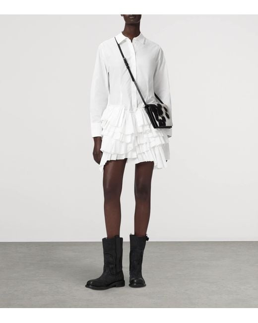 AllSaints White Organic Cotton Kristi Shirt Dress