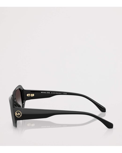 Michael Kors Brown Siesta Key Rectangle Sunglasses