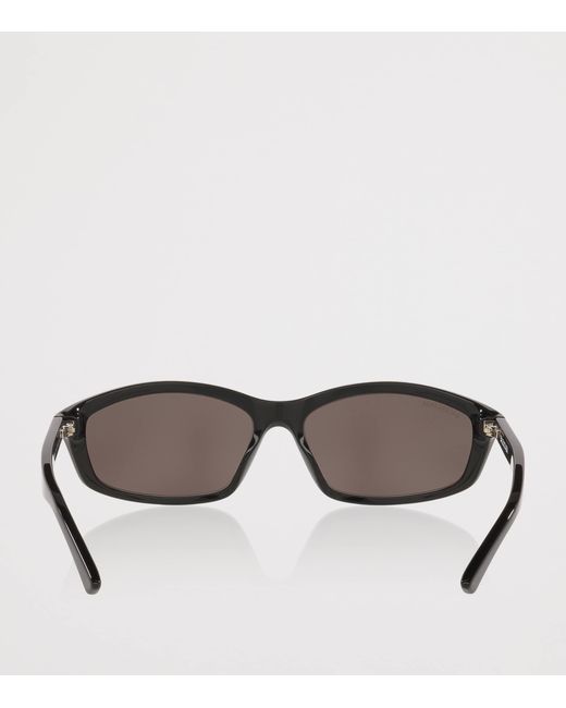 Balenciaga Gray Acetate Bb0401S Rectangular Sunglasses