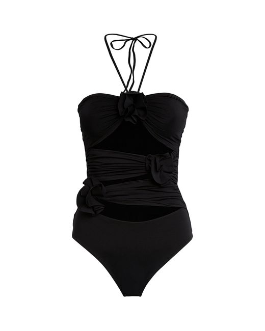 Maygel Coronel Cut-out Trinitaria Swimsuit in Black | Lyst