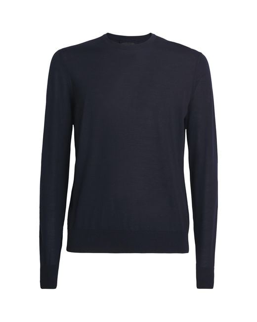 Giorgio Armani Blue Wool Sweater for men