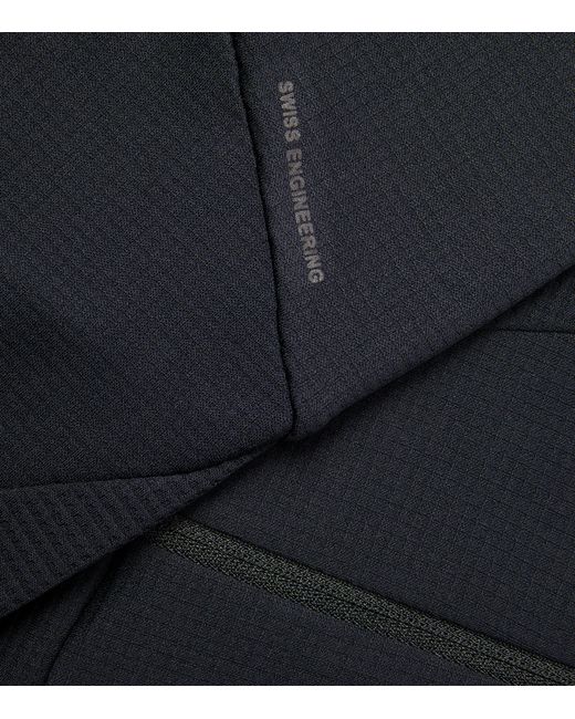On Shoes Blue Climate Zip-Up Lg-Sleeve T-Shirt for men