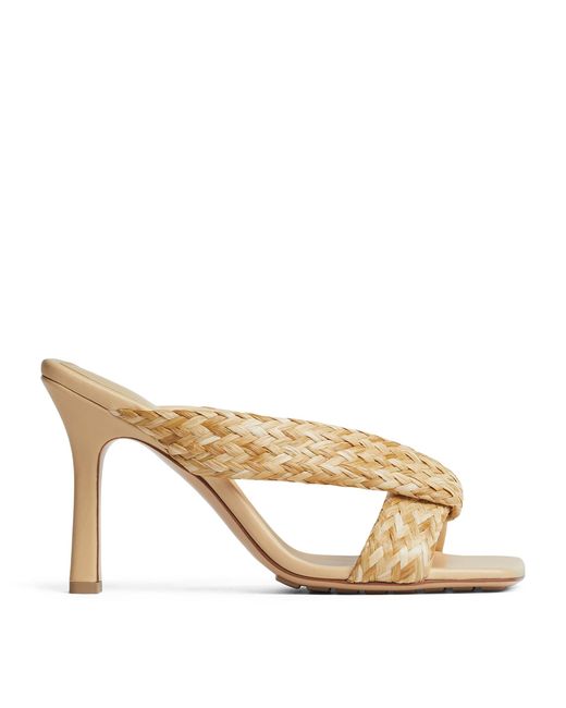 Bottega Veneta Natural Raffia Riva Mules 50