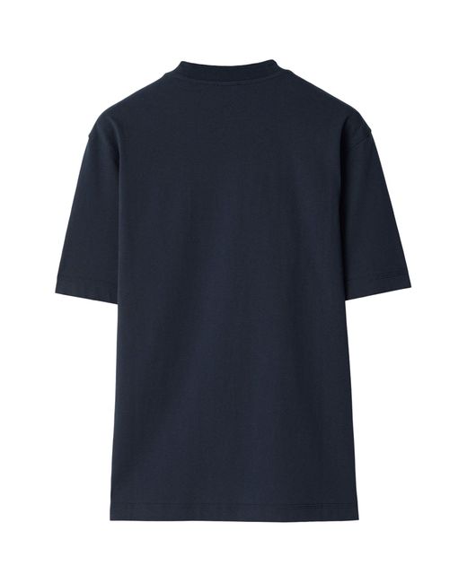 Burberry Blue Cotton Ekd T-shirt for men
