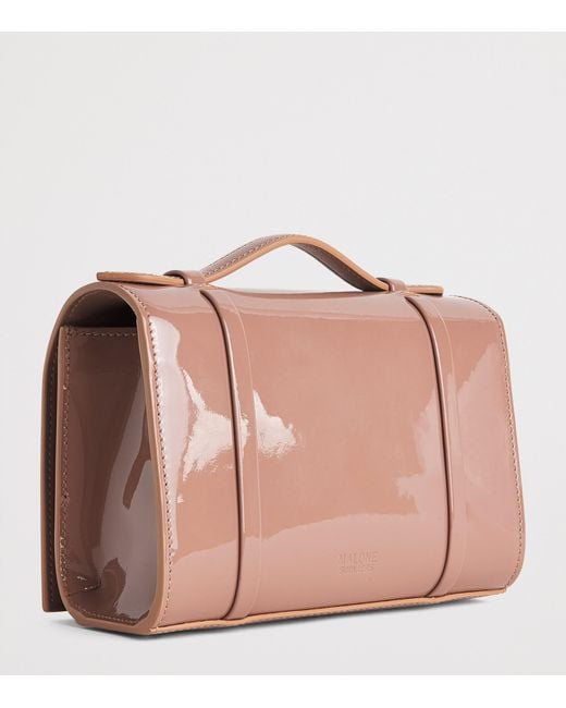 Malone Souliers Pink Small Patent Leather May Top-Handle Bag