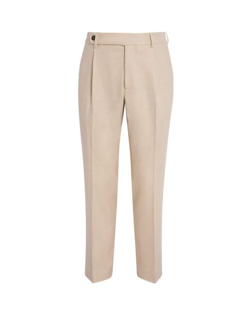 Colombo Natural Cashmere Straight Trousers for men