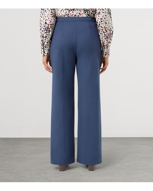 Marina Rinaldi Blue Tailored Straight Trousers
