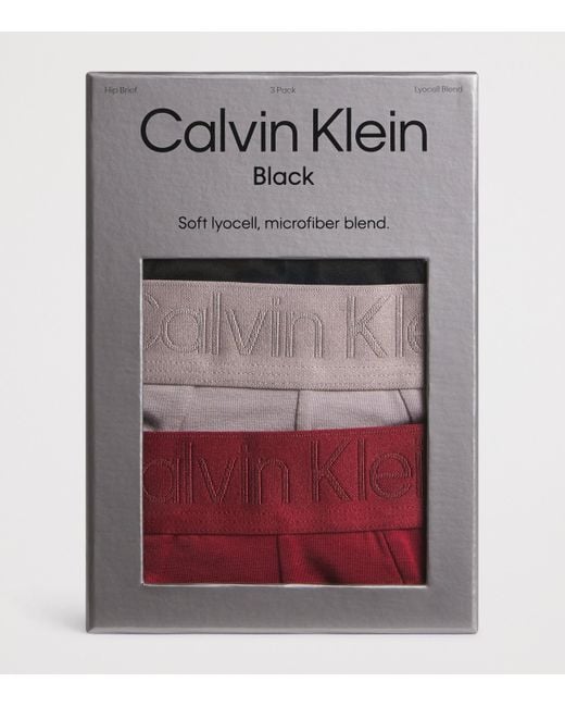 Calvin Klein Red Lyocell-Blend Briefs for men