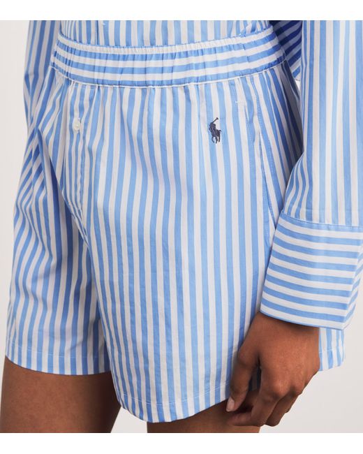 Polo Ralph Lauren Blue Oxford Stripe Pyjama Set