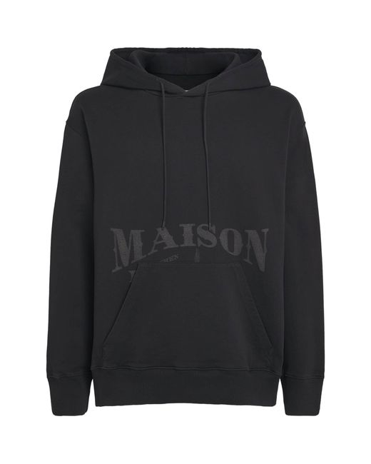MM6 by Maison Margiela Black Oversized Logo Hoodie