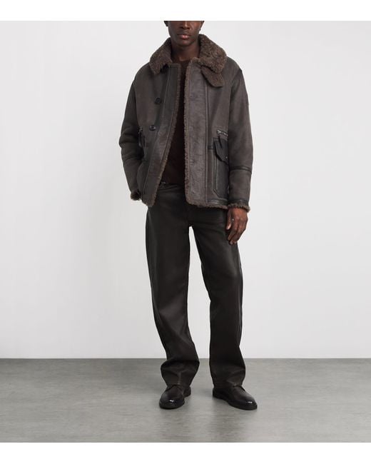 Belstaff Brown Shearling Snowfield Jacket for men