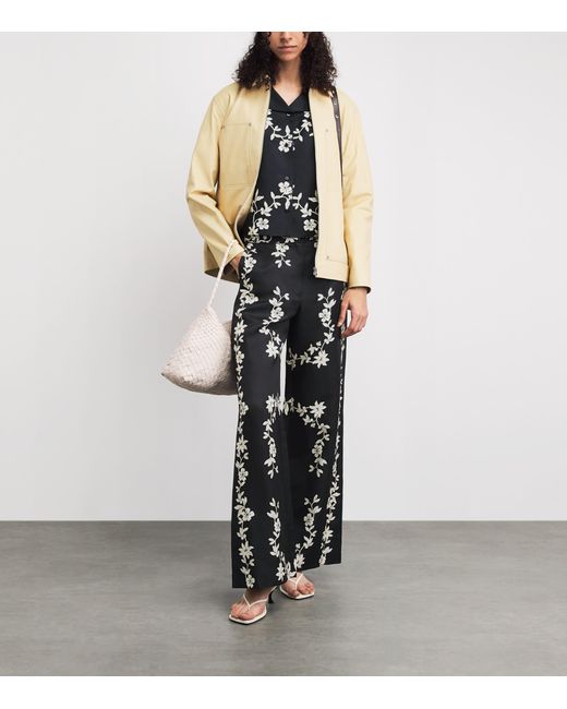 Claudie Pierlot Black Cropped Floral Shirt