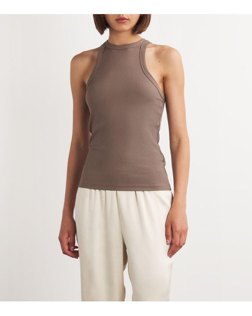 Anine Bing Brown Eva Racerback Tank Top