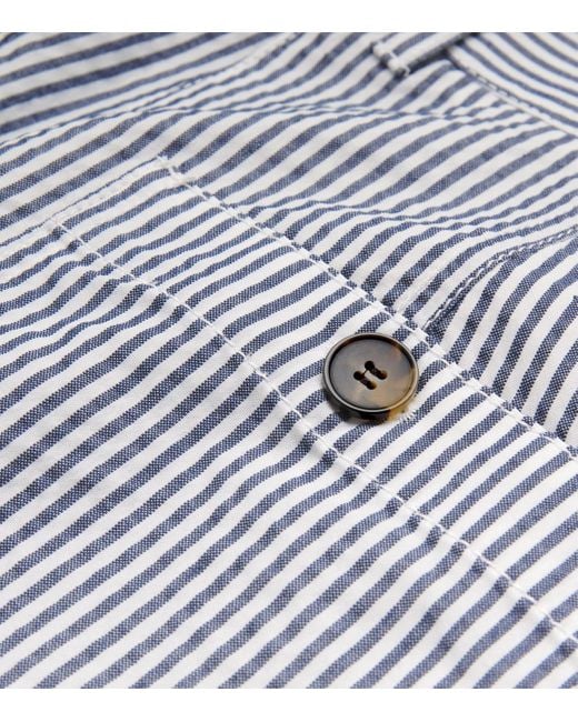 ME+EM Gray Stripe Wide-Leg Trousers