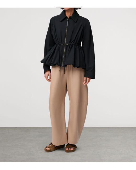Loewe Black Cotton-Blend Gathered Jacket