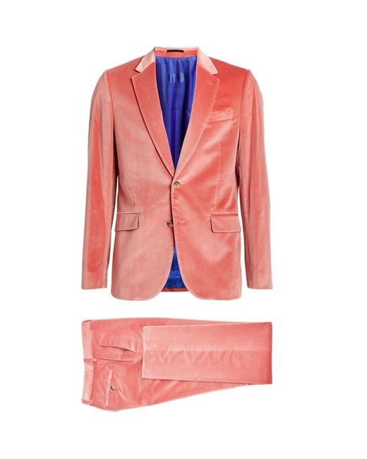 Paul Smith Pink Velvet 2-piece Suit for men