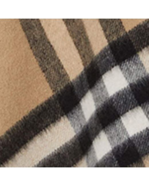 Burberry Brown Wool-Cashmere Contrast-Check Cape