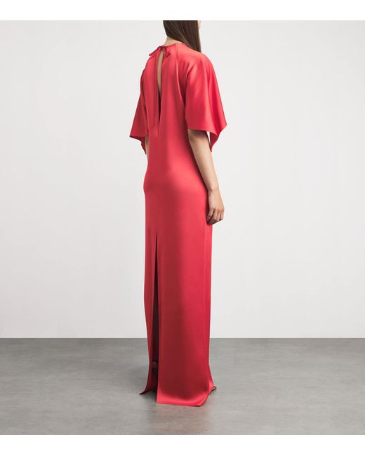 Stella McCartney Red Satin Maxi Dress