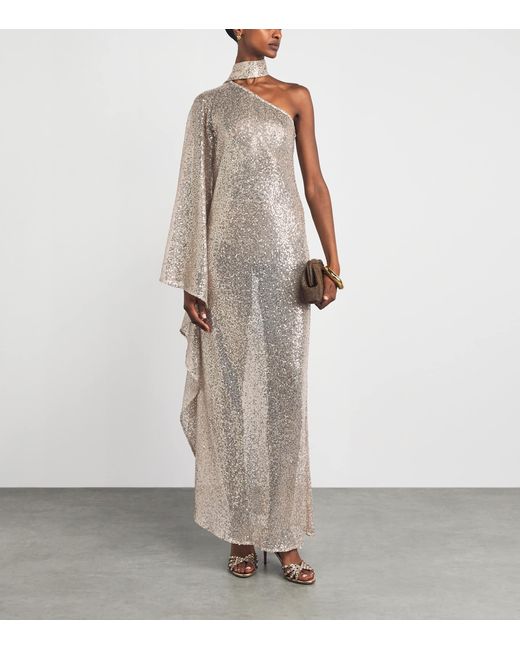 Taller Marmo Metallic Sequin Ubud Disco Maxi Dress