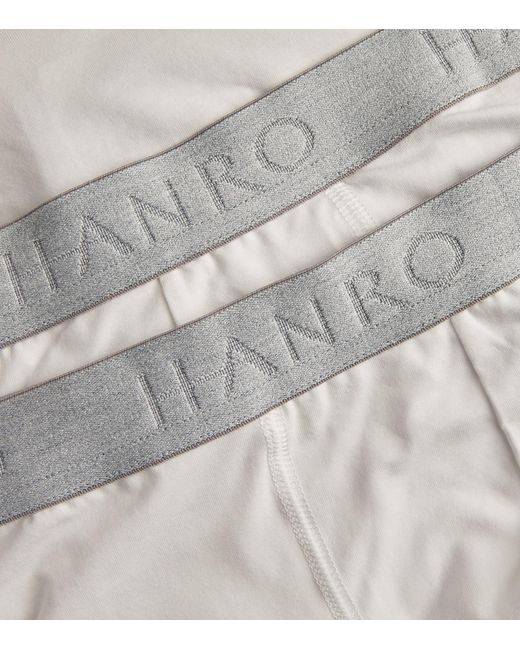 Hanro White Cotton-Blend Essential Trunks for men