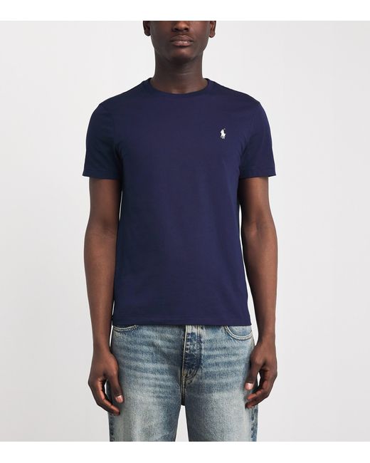 Polo Ralph Lauren Blue Cotton Logo T-Shirt for men