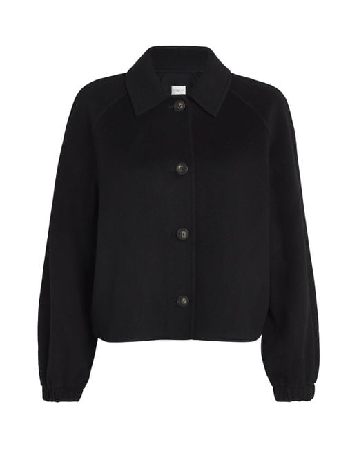Claudie Pierlot Black Wool-Blend Collared Jacket