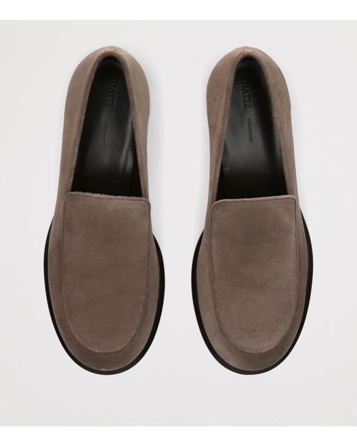 Khaite Gray Suede Miles Loafers 35