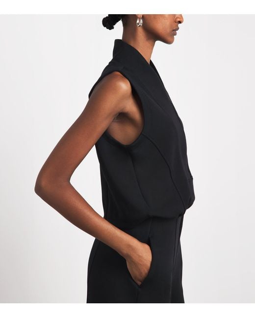 Spanx Black Airessentials Half-Zip Jumpsuit