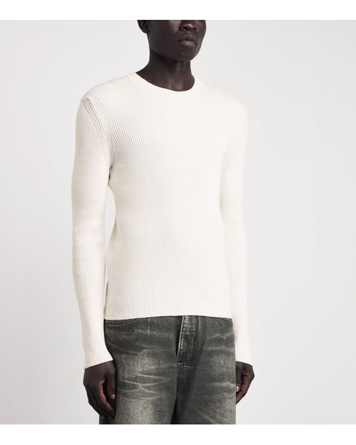 Our Legacy White Silk Compact Long-Sleeve T-Shirt for men