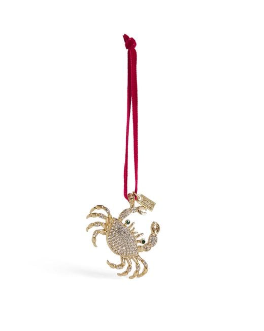 Joanna Buchanan Pink Crystal-Embellished Crab Tree Decoration