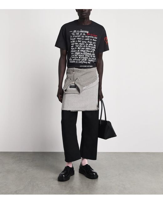 Vivienne Westwood Black Cotton Printed T-Shirt for men