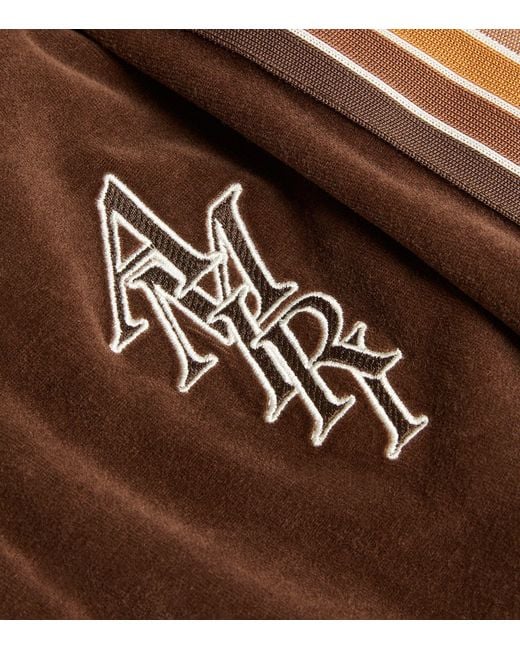 Amiri Brown Cotton Velour Field Jacket for men