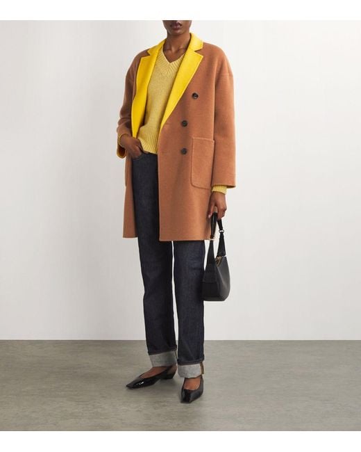 MAX&Co. Orange Wool-Blend Reversible Coat